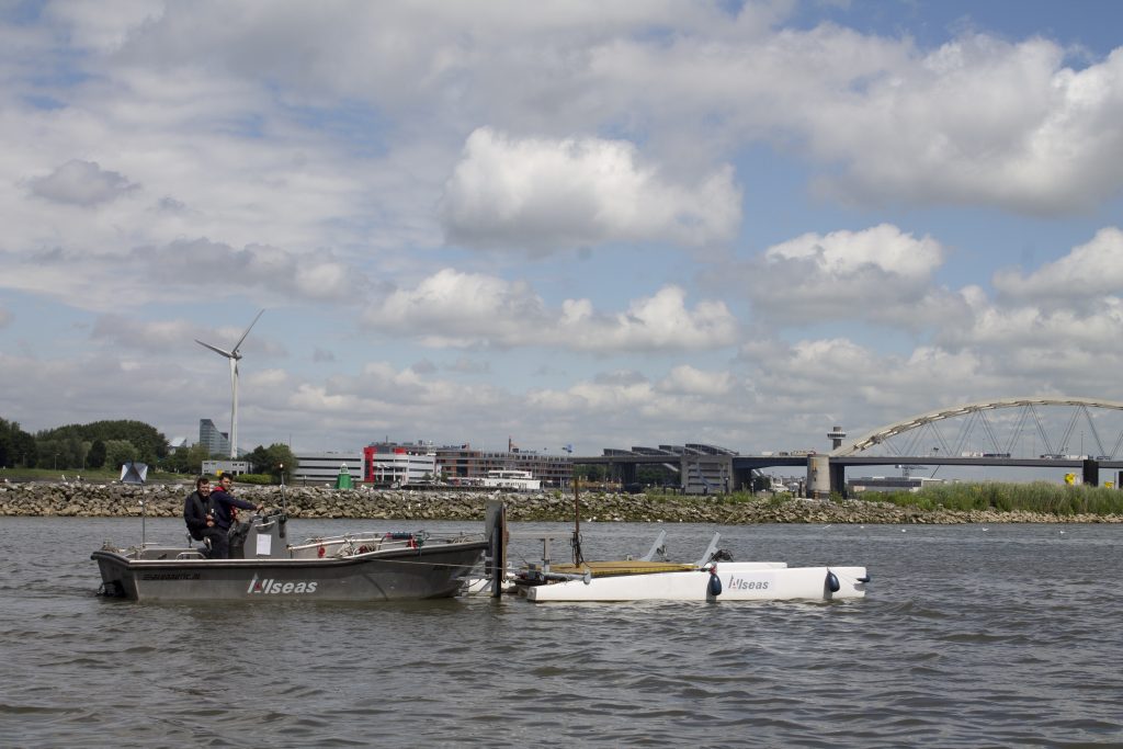 Plastic catcher for the Nieuwe Maas river in Rotterdam